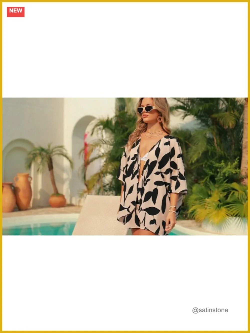Women's 2 Piece Kimono Cover Up Shorts Set Tropical Print